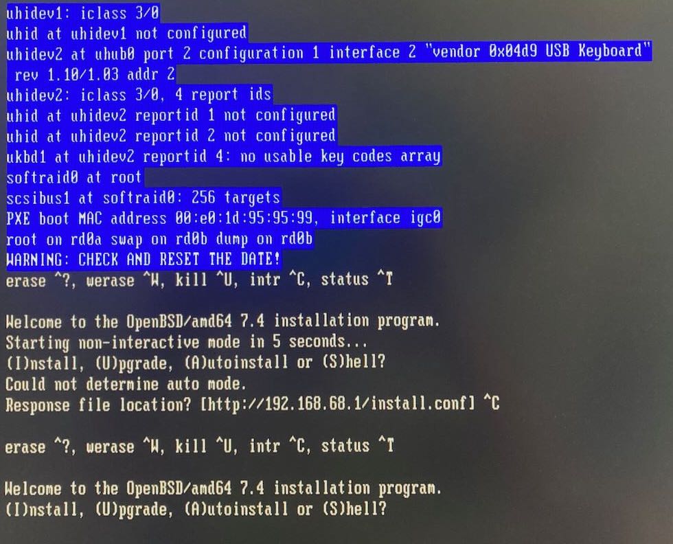 OpenBSD installation prompt screenshot